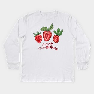 Oops! All Strawberries Kids Long Sleeve T-Shirt